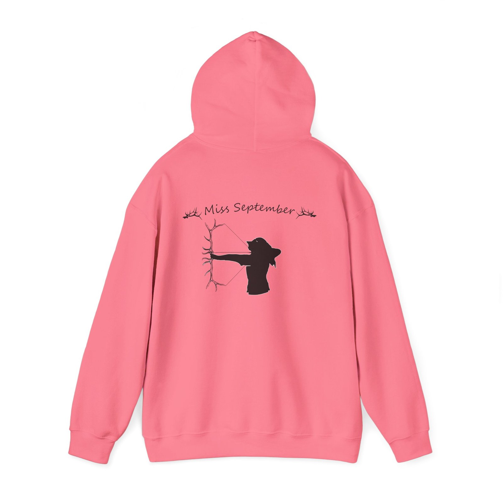 Miss September Hoodie - Minimal Archer Silhouette Hooded Sweatshirt - Image 27