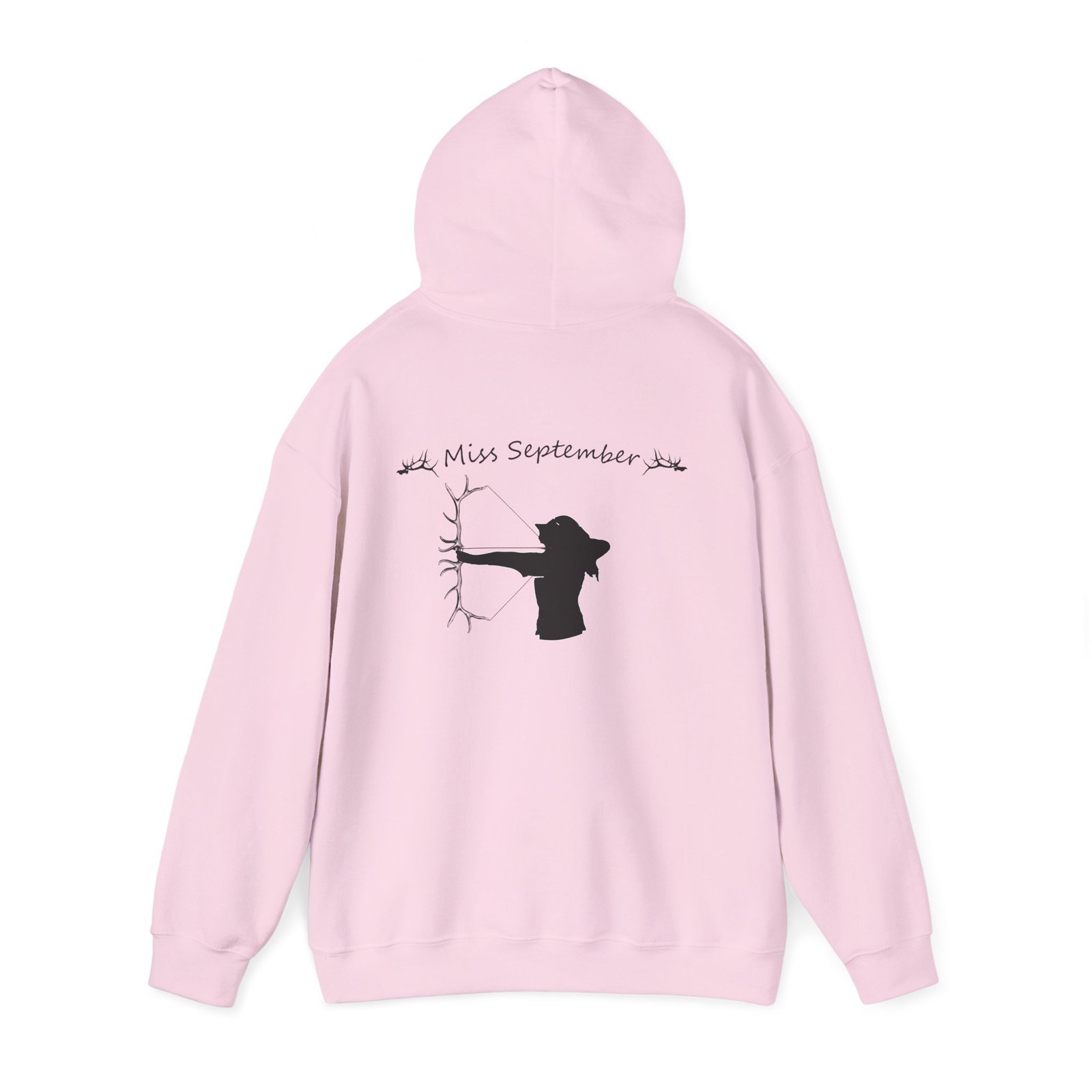 Miss September Hoodie - Minimal Archer Silhouette Hooded Sweatshirt - Image 19