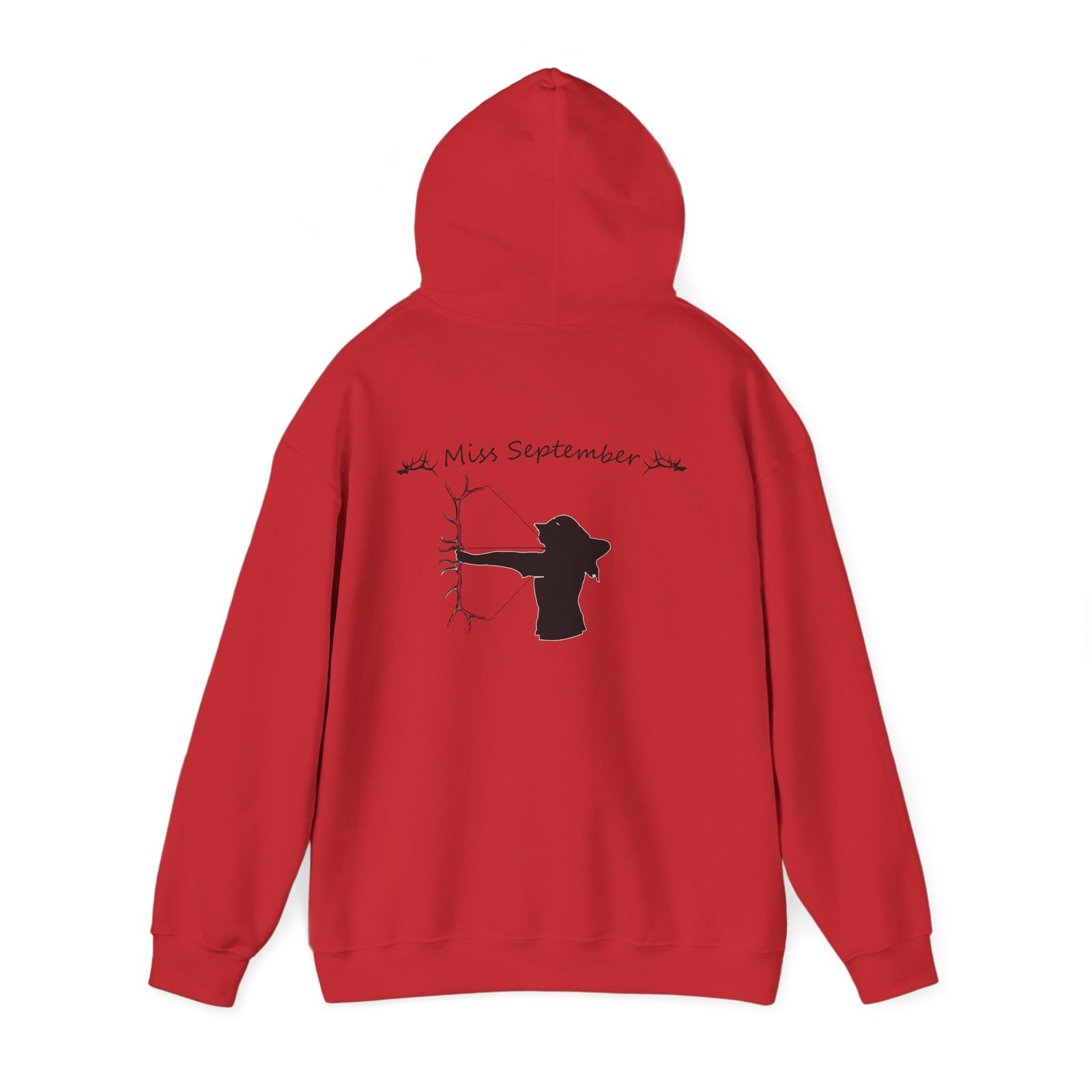 Miss September Hoodie - Minimal Archer Silhouette Hooded Sweatshirt - Image 31