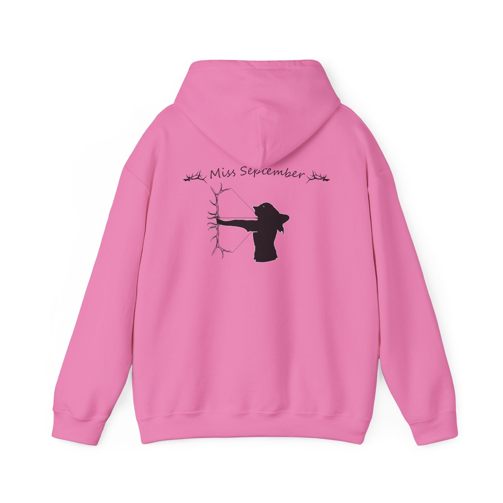 Miss September Hoodie - Minimal Archer Silhouette Hooded Sweatshirt - Image 22