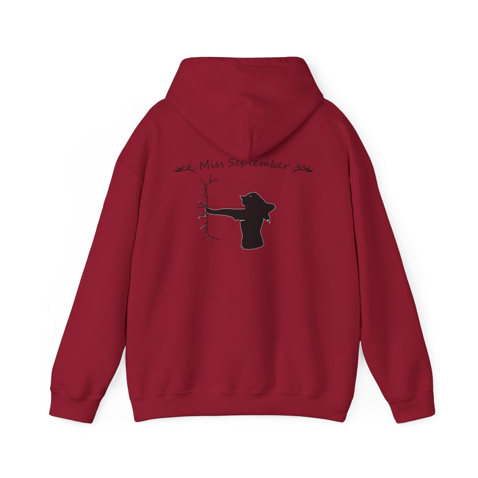 Miss September Hoodie - Minimal Archer Silhouette Hooded Sweatshirt - Image 34