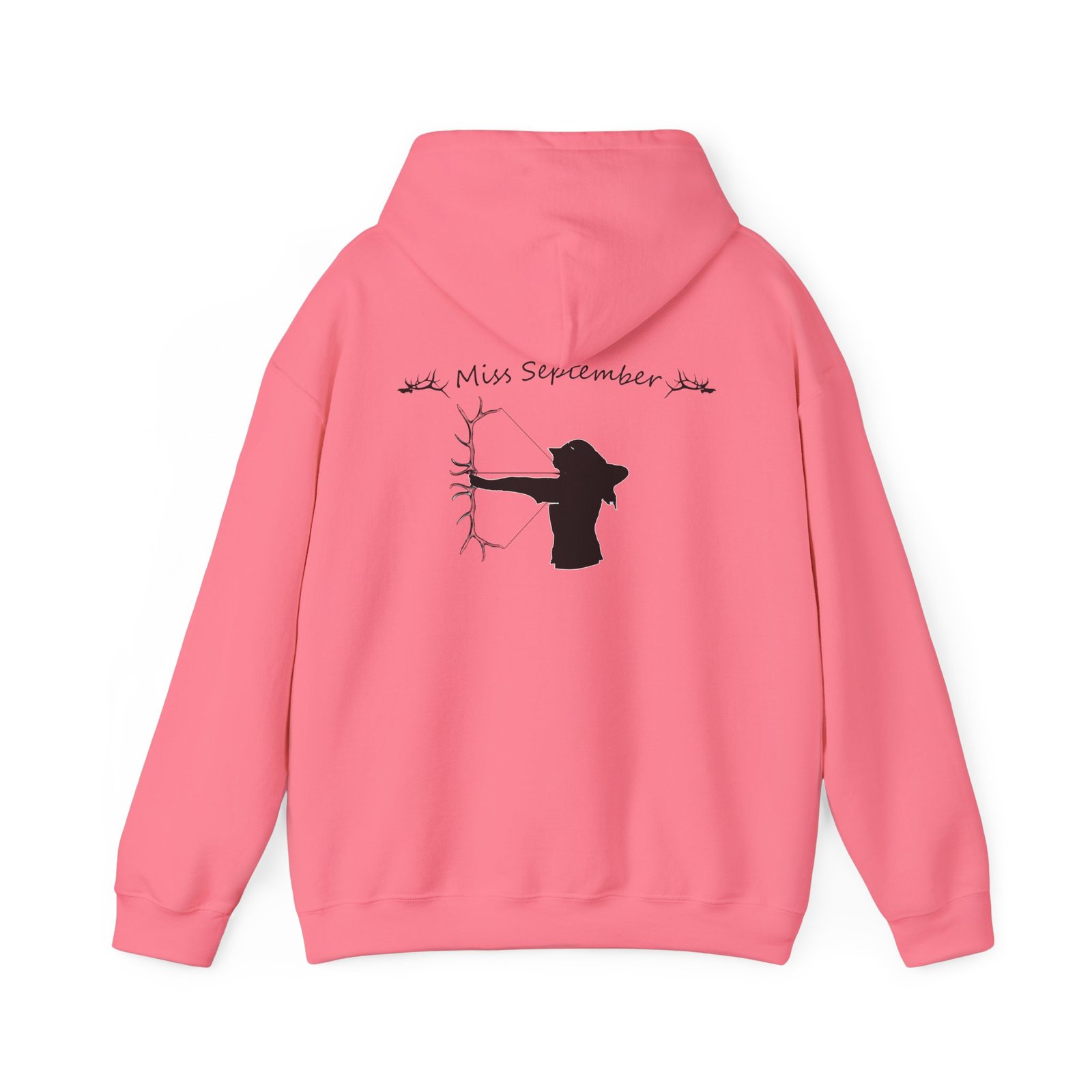 Miss September Hoodie - Minimal Archer Silhouette Hooded Sweatshirt - Image 26