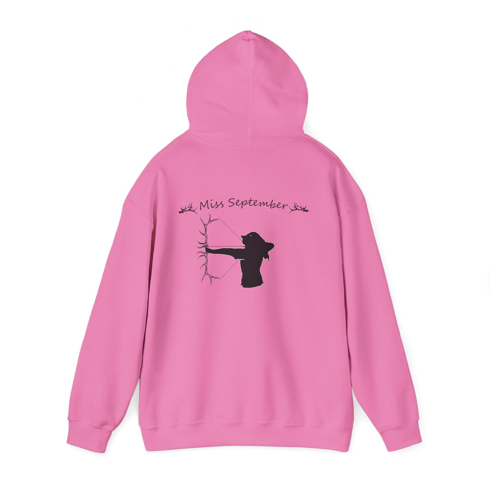 Miss September Hoodie - Minimal Archer Silhouette Hooded Sweatshirt - Image 23