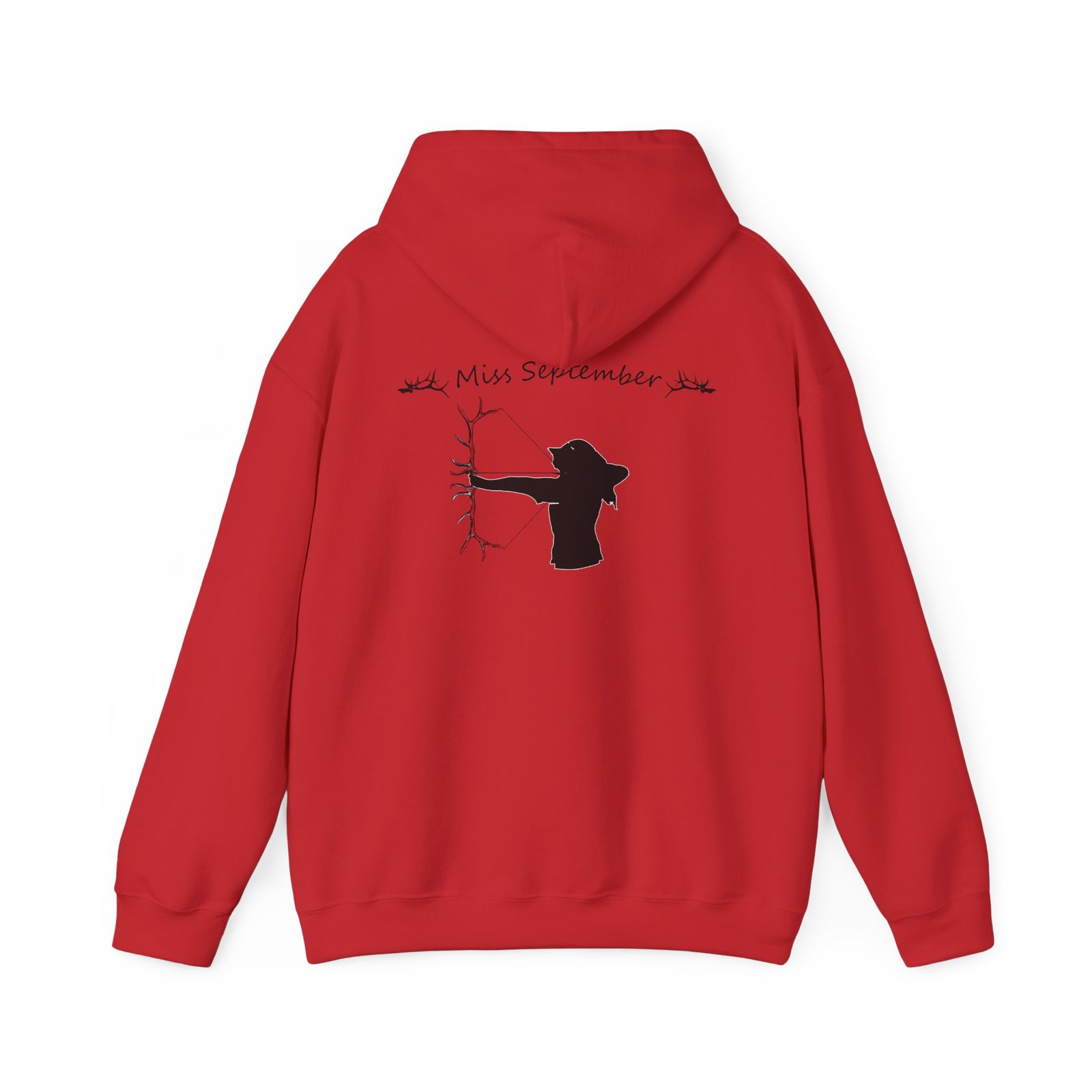 Miss September Hoodie - Minimal Archer Silhouette Hooded Sweatshirt - Image 30