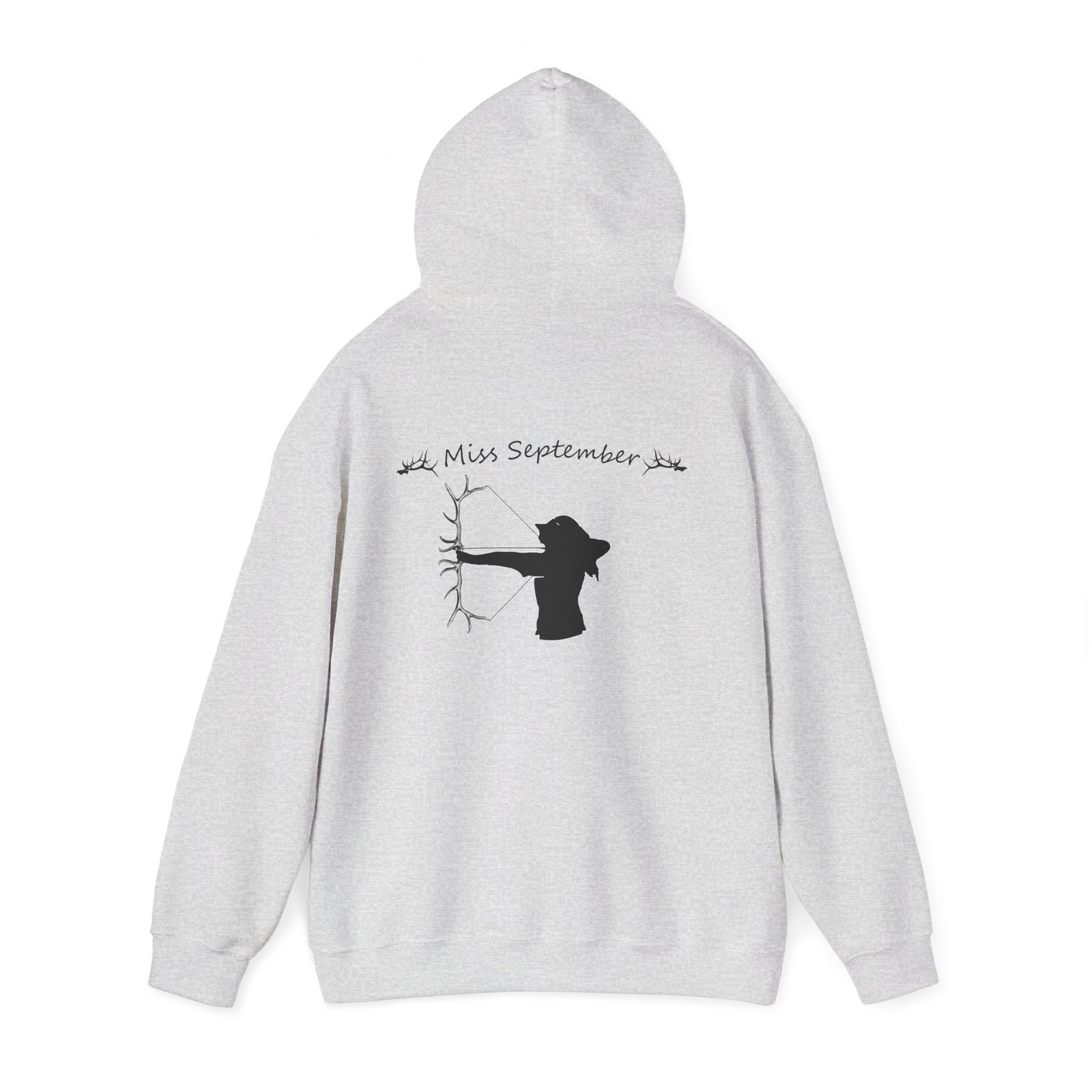 Miss September Hoodie - Minimal Archer Silhouette Hooded Sweatshirt - Image 39